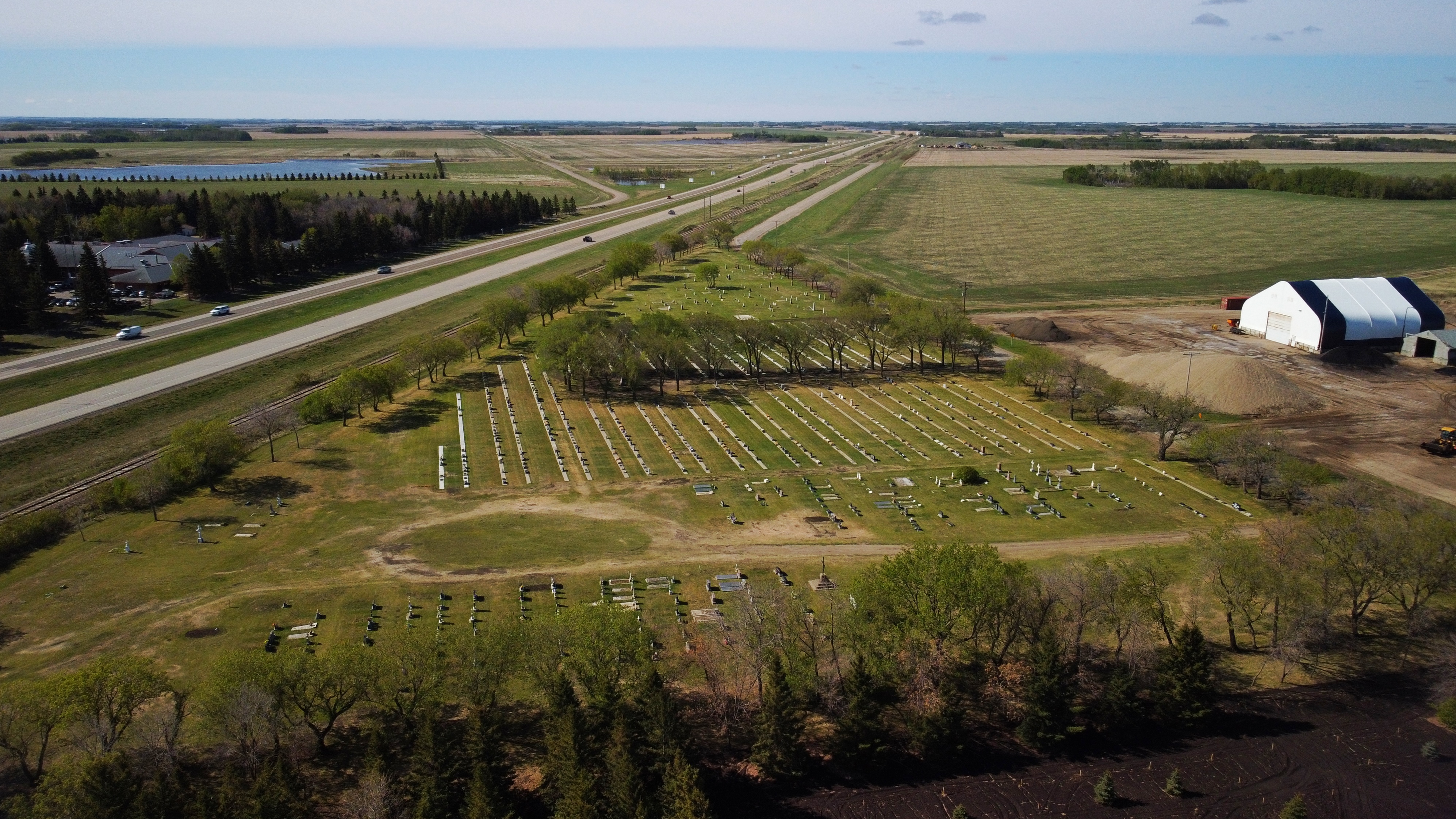 Rosthern Cemetery Arial View
